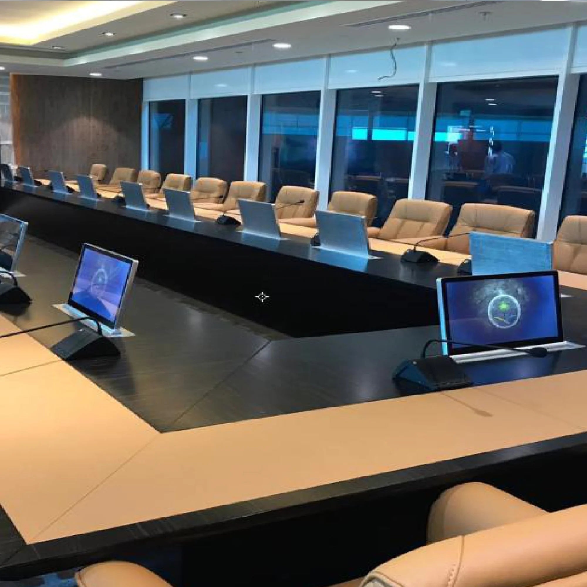 BLL185 Motorlu Monitör Kaldırmalı Toplantı Masası İstanbul Ofis Mobilya