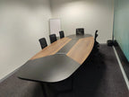 Büyük Oval Toplantı Masası Barok Antrasit ISTANBUL