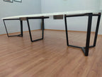 Büyük Oval Toplantı Masası Beyaz ISTANBUL