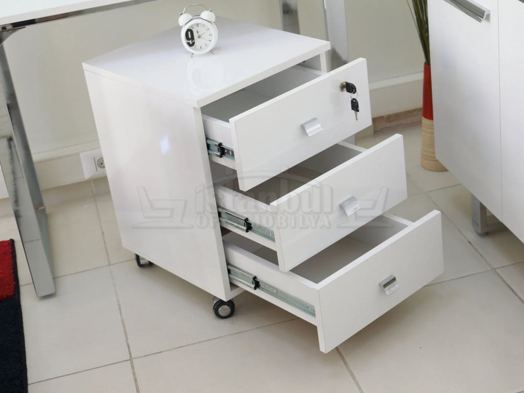 İstanbul Ofis Masası Apple Makam Takımı Hg.Beyaz ISTANBUL