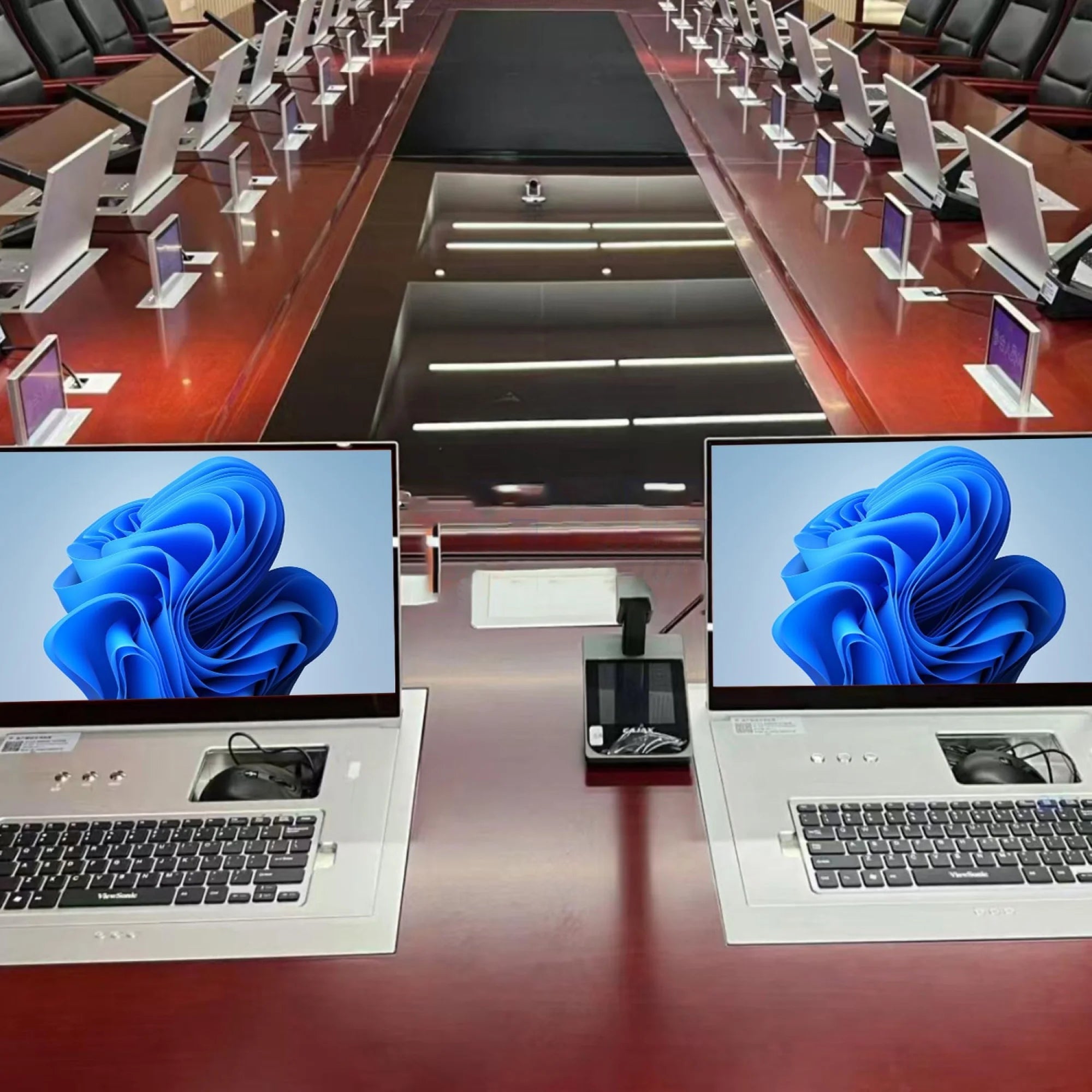 Motorlu Açılı Kapanabilir Monitörlü Toplantı Masası İstanbul Ofis Mobilya