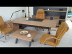 S Executive bureau met planken in de kleur Samba Antraciet