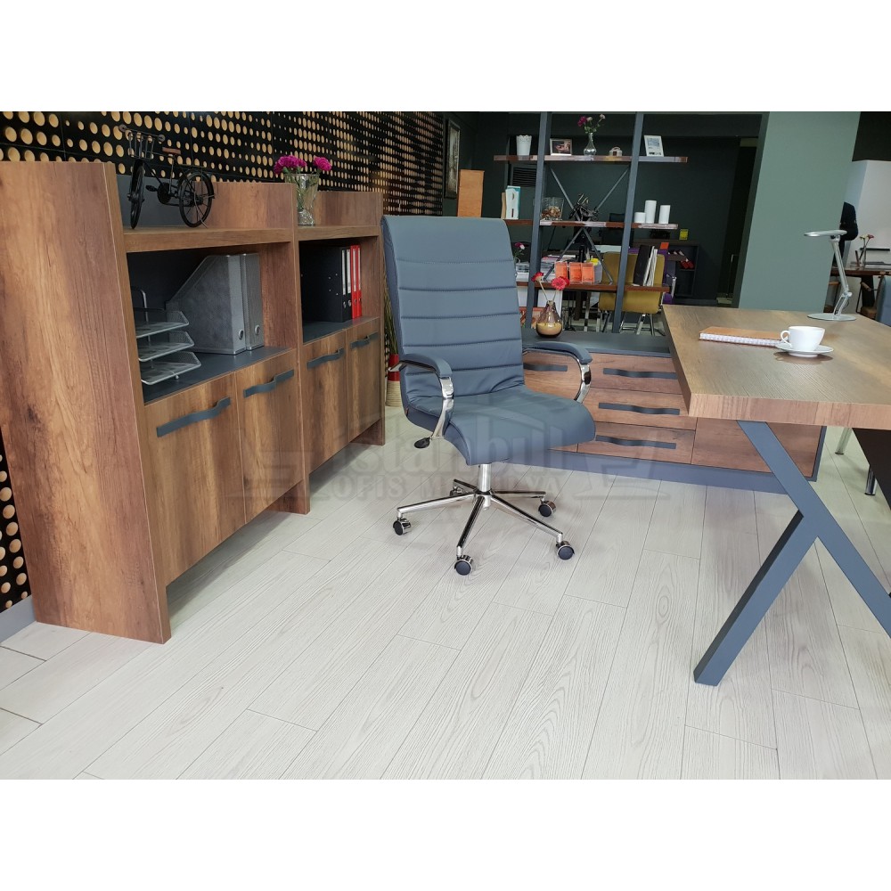 Istanbul Office Manager Table Elegant - Baroque Anthracite