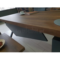 Istanbul Office Manager Table Elegant - Baroque Anthracite