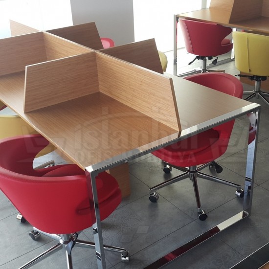 Apple Zes Persoon Meerdere Workstation Desk