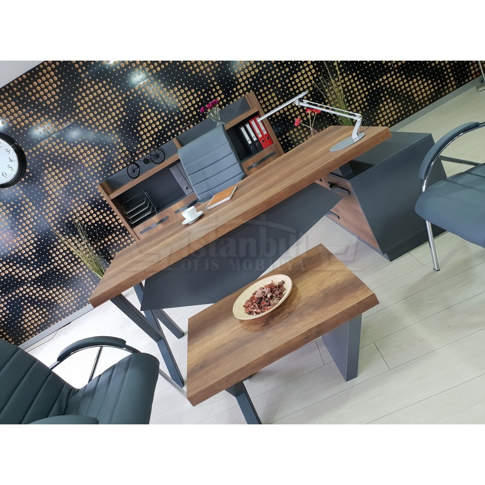 Elegant Executive Board Shelf Cabinet Baroque Anthracite