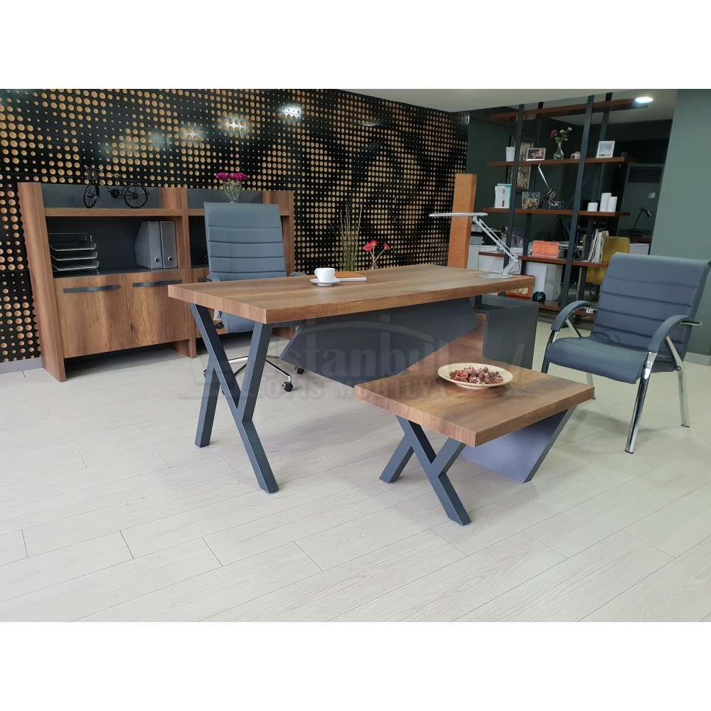 Elegant Executive Board Shelf Cabinet Baroque Anthracite