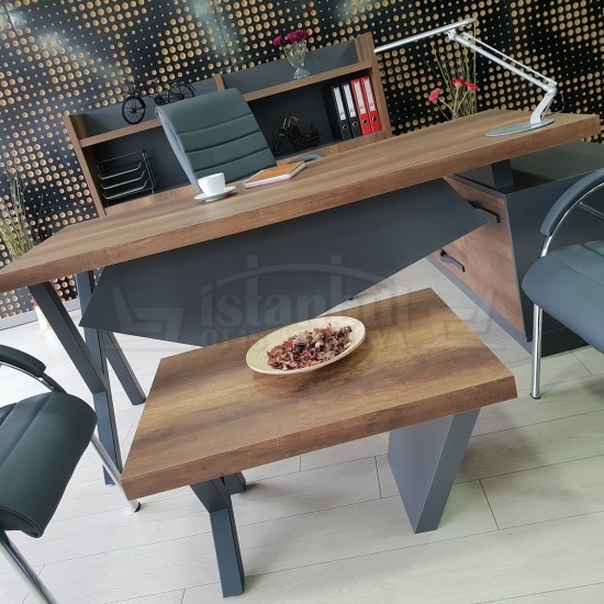 Elegant Executive Board Shelf Cabinet Baroque Anthracite