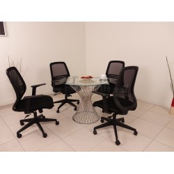 Glas Vergadertafel Perla