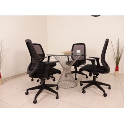 Glas Vergadertafel Perla