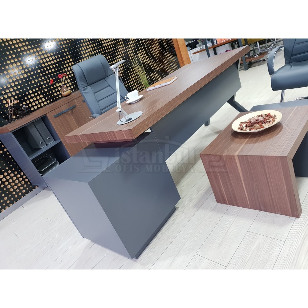 Canberra Directie Dressoir Walnoot Anthracite