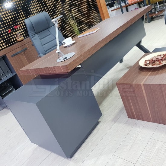 Canberra Directie Dressoir Walnoot Anthracite