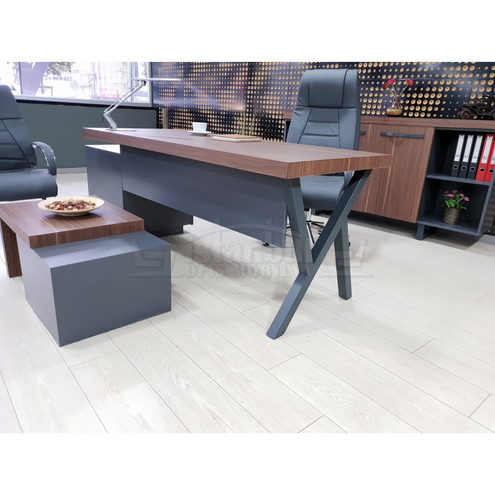 Canberra Directie Dressoir Walnoot Anthracite