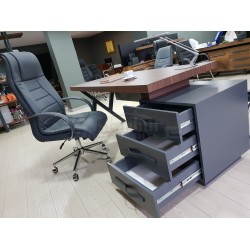 Canberra Directie Dressoir Walnoot Anthracite