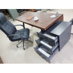 Canberra Directie Dressoir Walnoot Anthracite