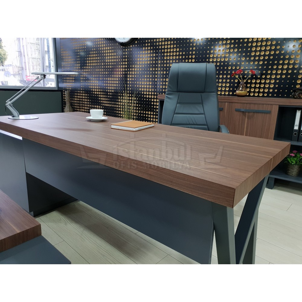 Canberra Directie Dressoir Walnoot Anthracite