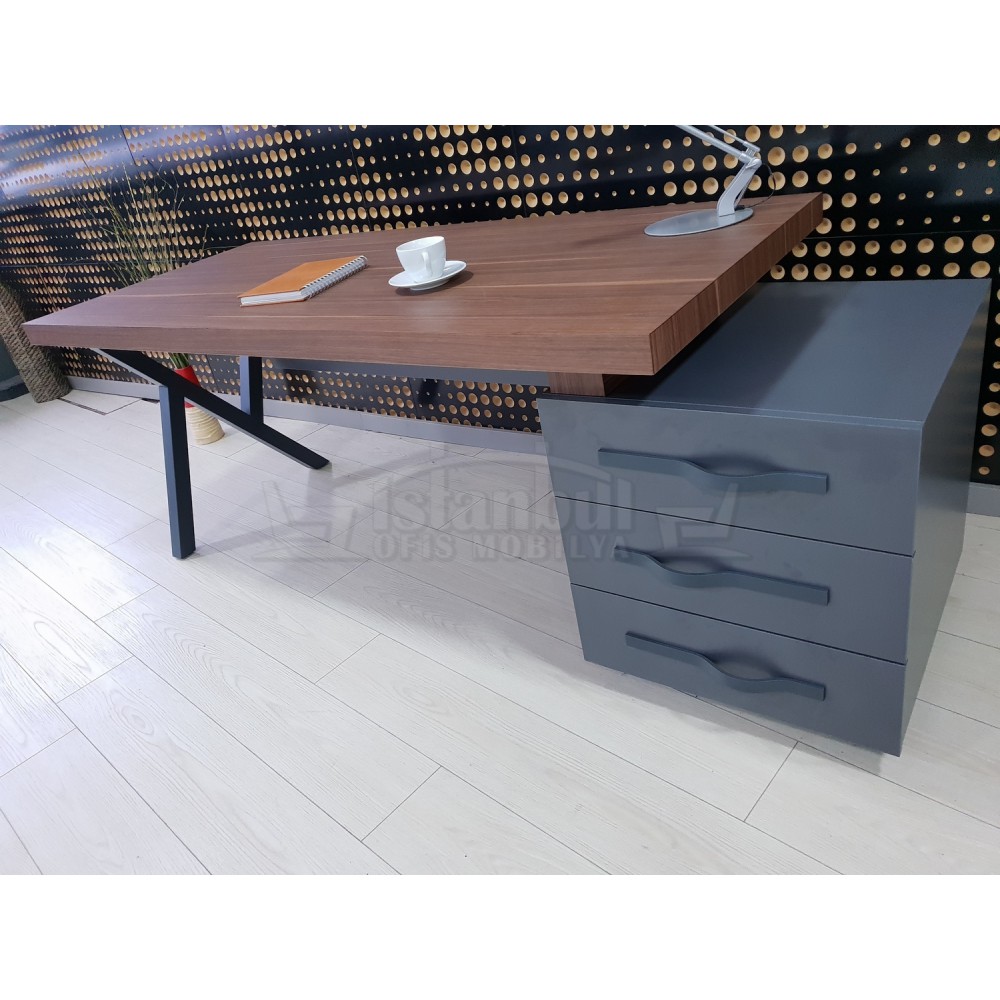 Canberra Directie Dressoir Walnoot Anthracite