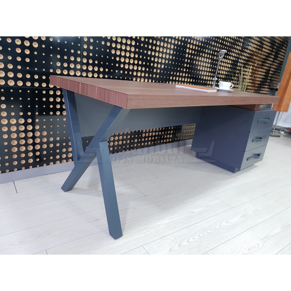 Canberra Directie Dressoir Walnoot Anthracite