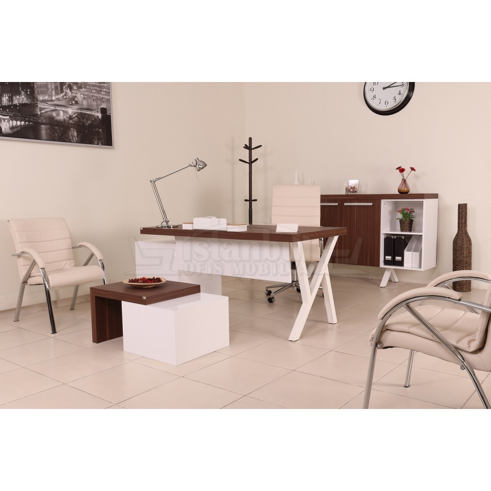 Canberra Directie Dressoir Walnoot White