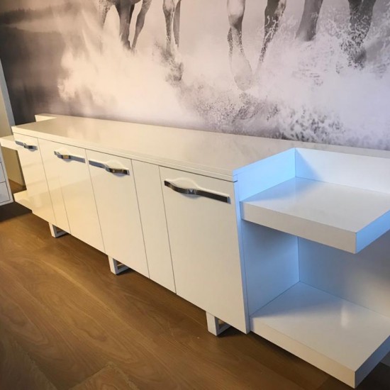 White Executive Office Desk S-Klasse Large