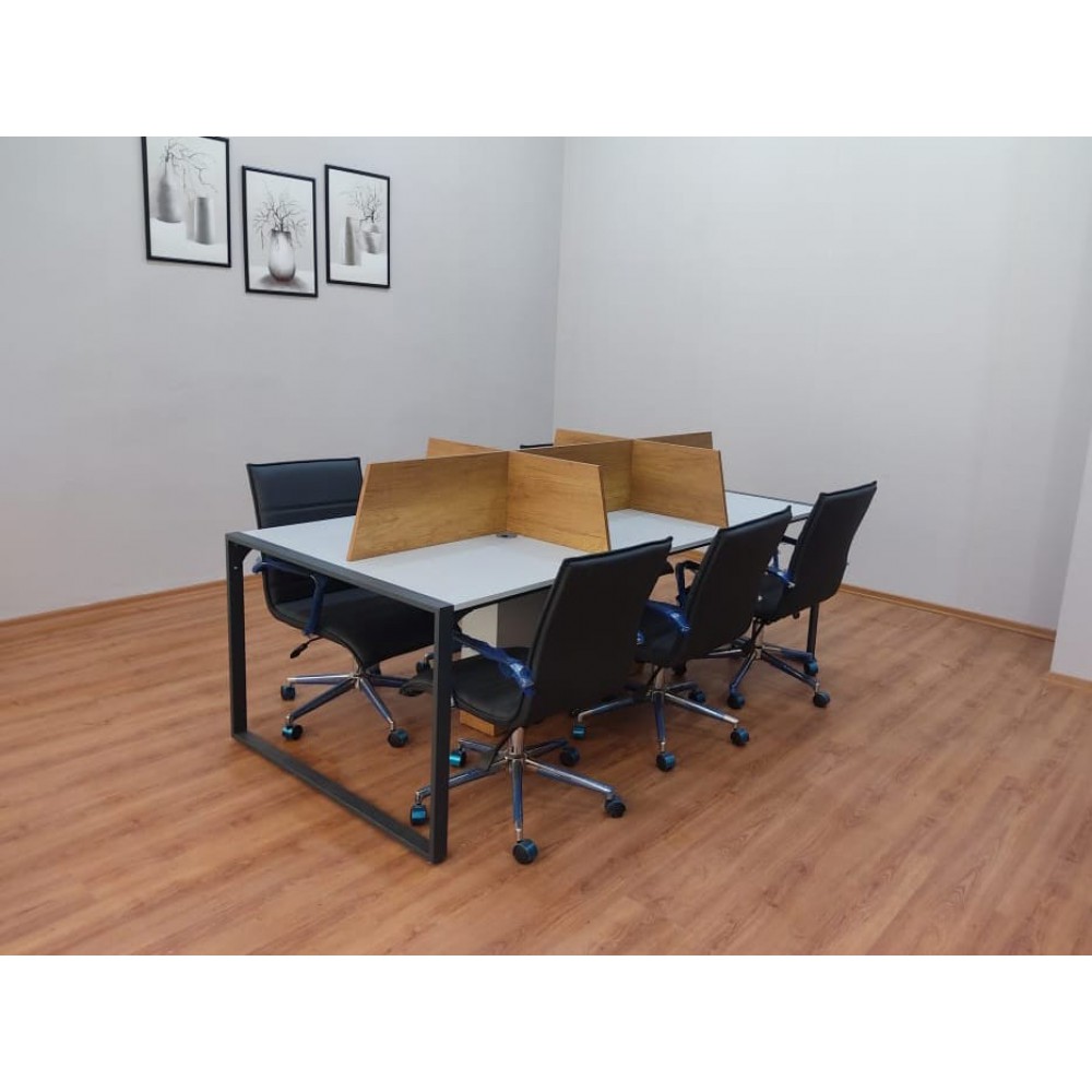 Apple Zes Persoon Meerdere Workstation Desk