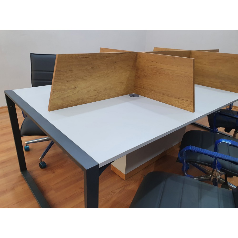 Apple Zes Persoon Meerdere Workstation Desk