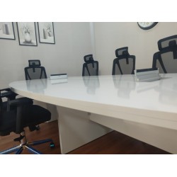 Grote Ovale Vergaderingstabel Wit