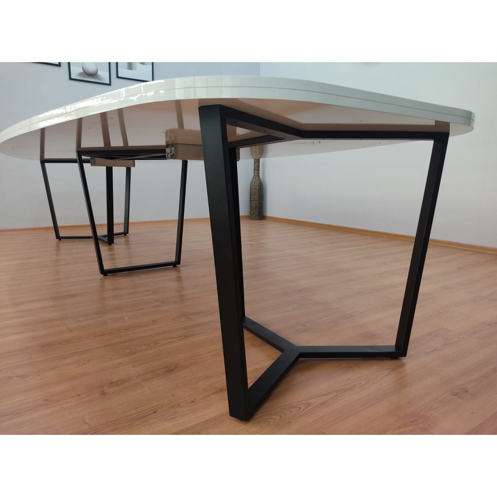 Grote Ovale Vergaderingstabel Wit