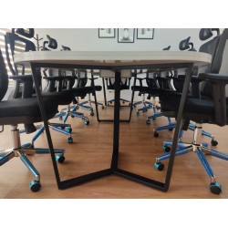 Grote Ovale Vergaderingstabel Wit