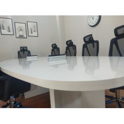 Grote Ovale Vergaderingstabel Wit