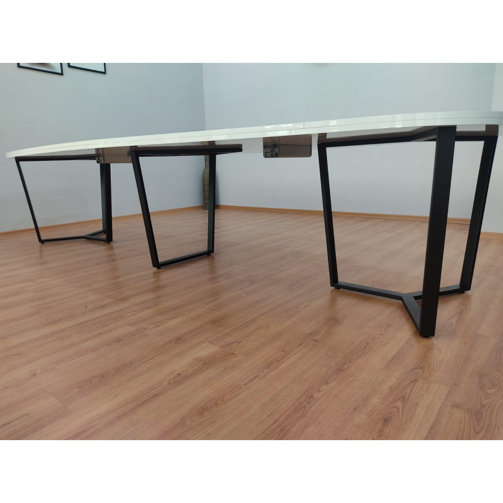 Grote Ovale Vergaderingstabel Wit