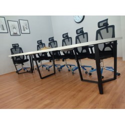 Grote Ovale Vergaderingstabel Wit