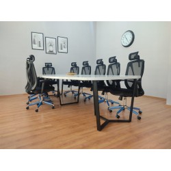 Grote Ovale Vergaderingstabel Wit