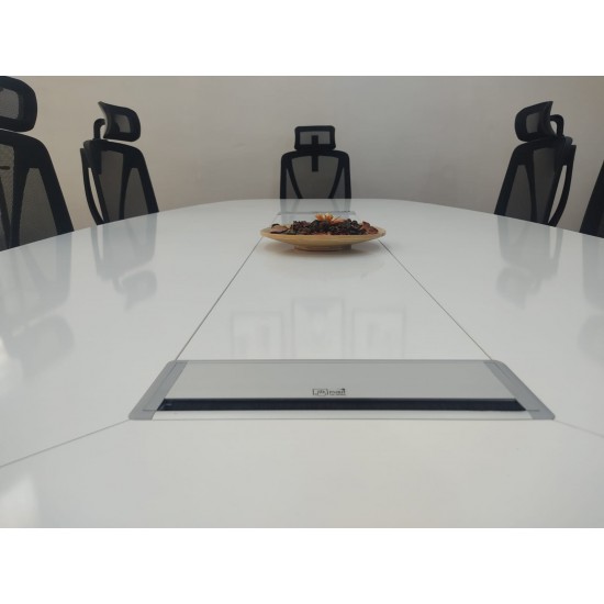 Grote Ovale Vergaderingstabel Wit