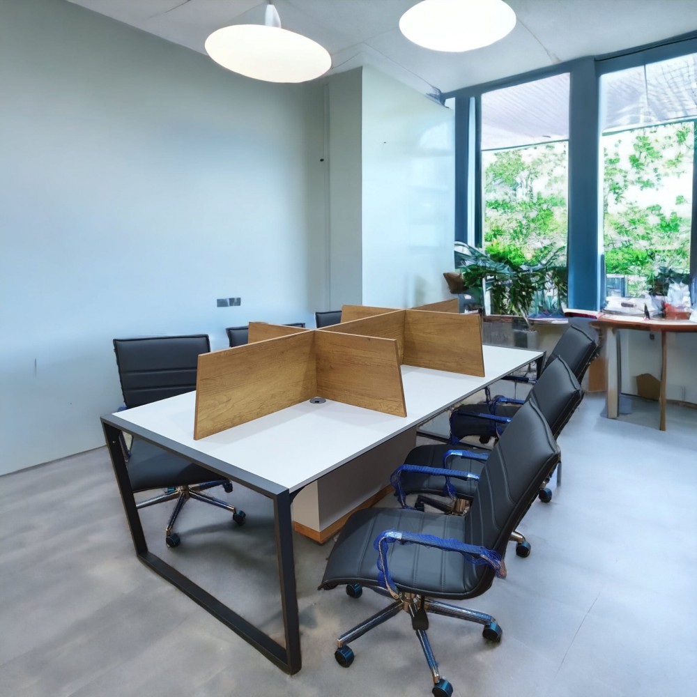 Apple Zes Persoon Meerdere Workstation Desk