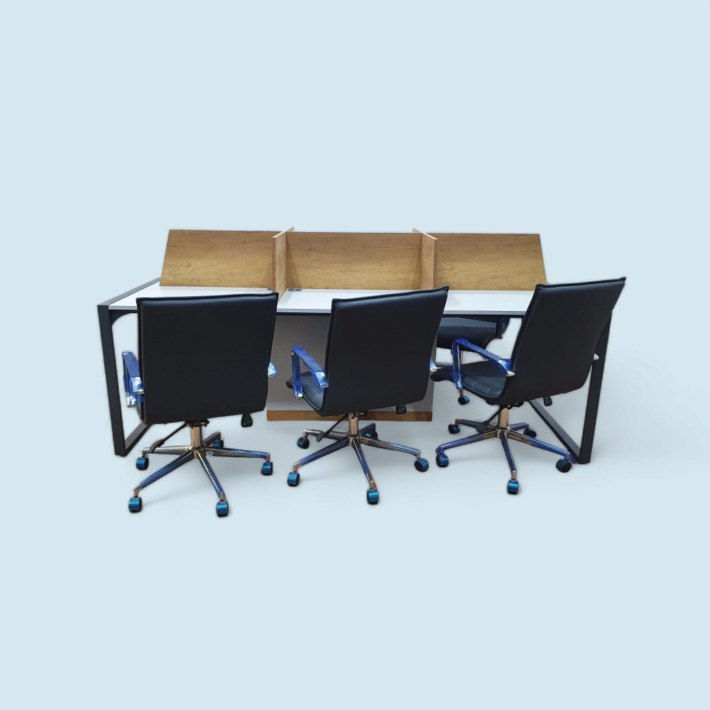 Apple Zes Persoon Meerdere Workstation Desk