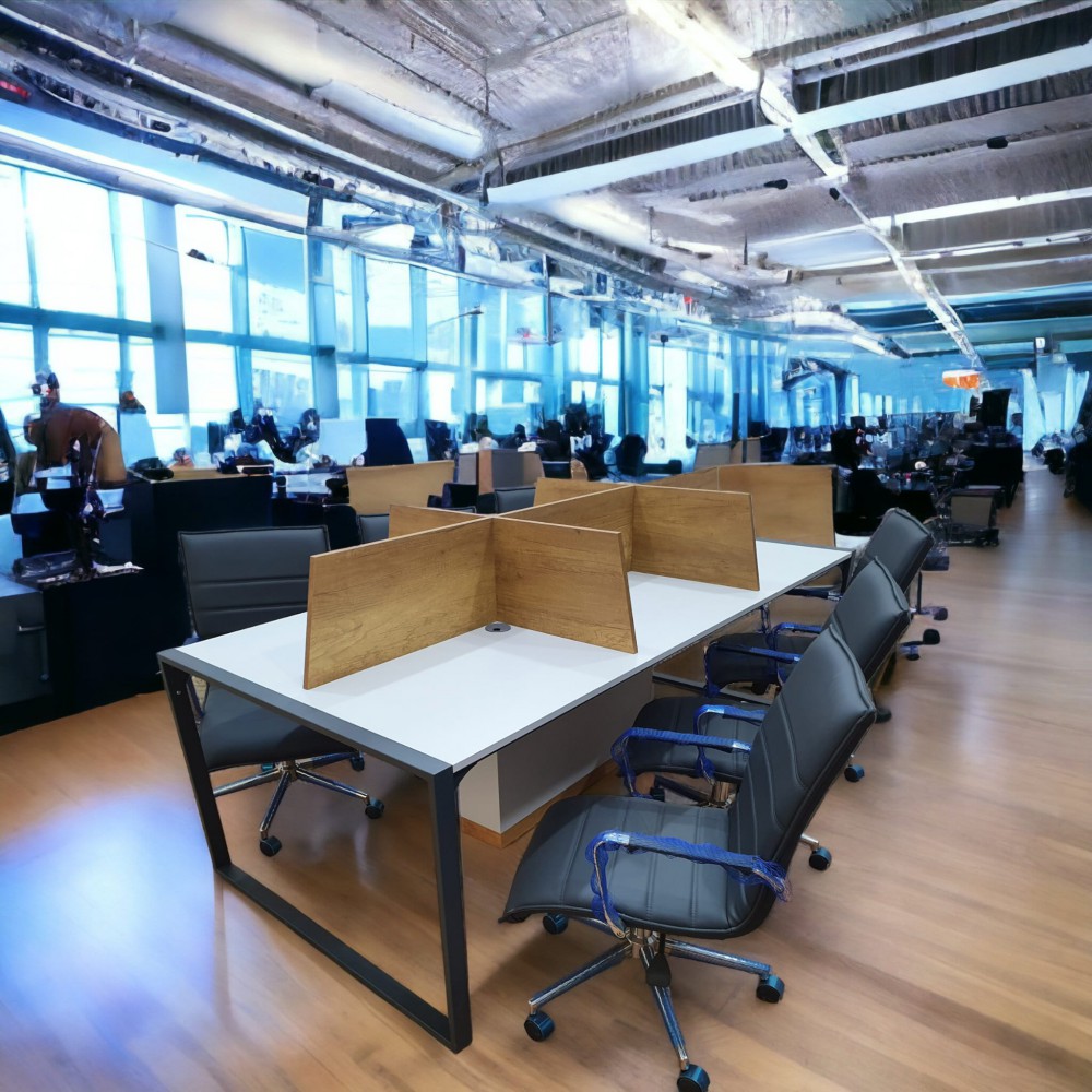 Apple Zes Persoon Meerdere Workstation Desk