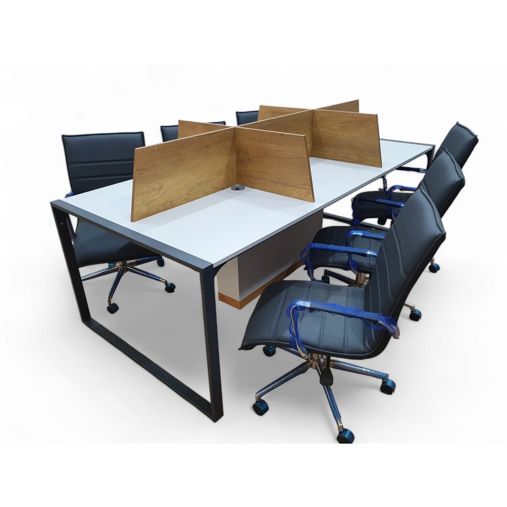 Apple Zes Persoon Meerdere Workstation Desk