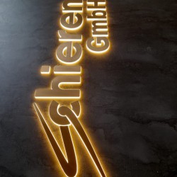 Kantoor Wanddecoratie 3D Led Logo Werk