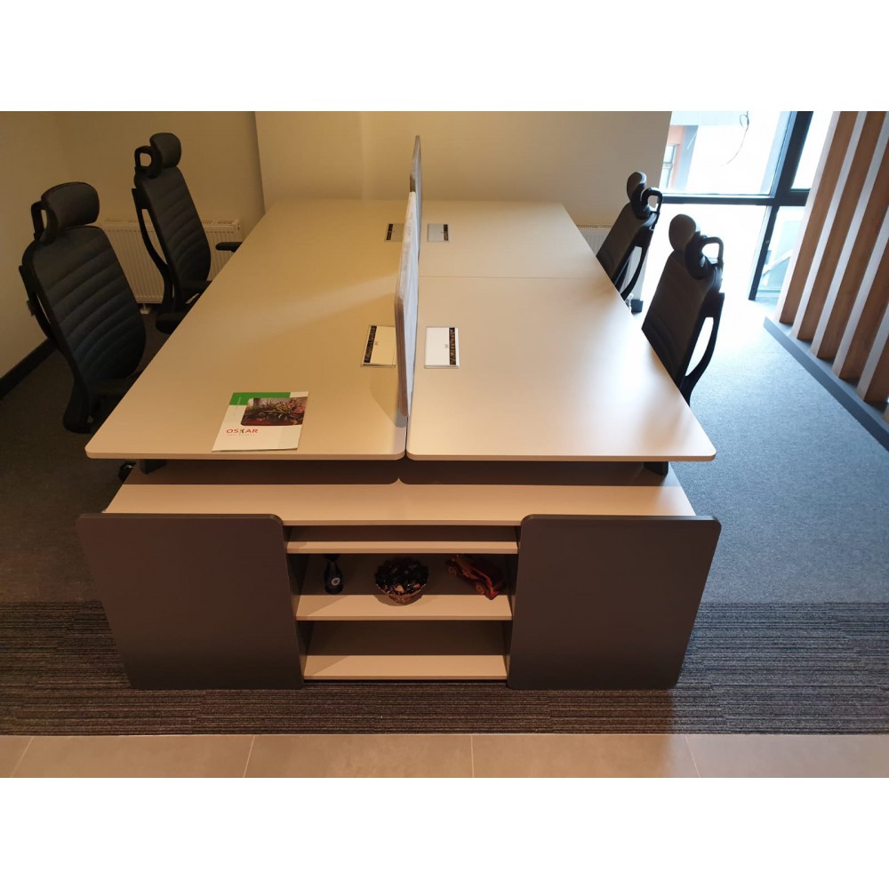 Katar Voor Vier Person Desk Workstation