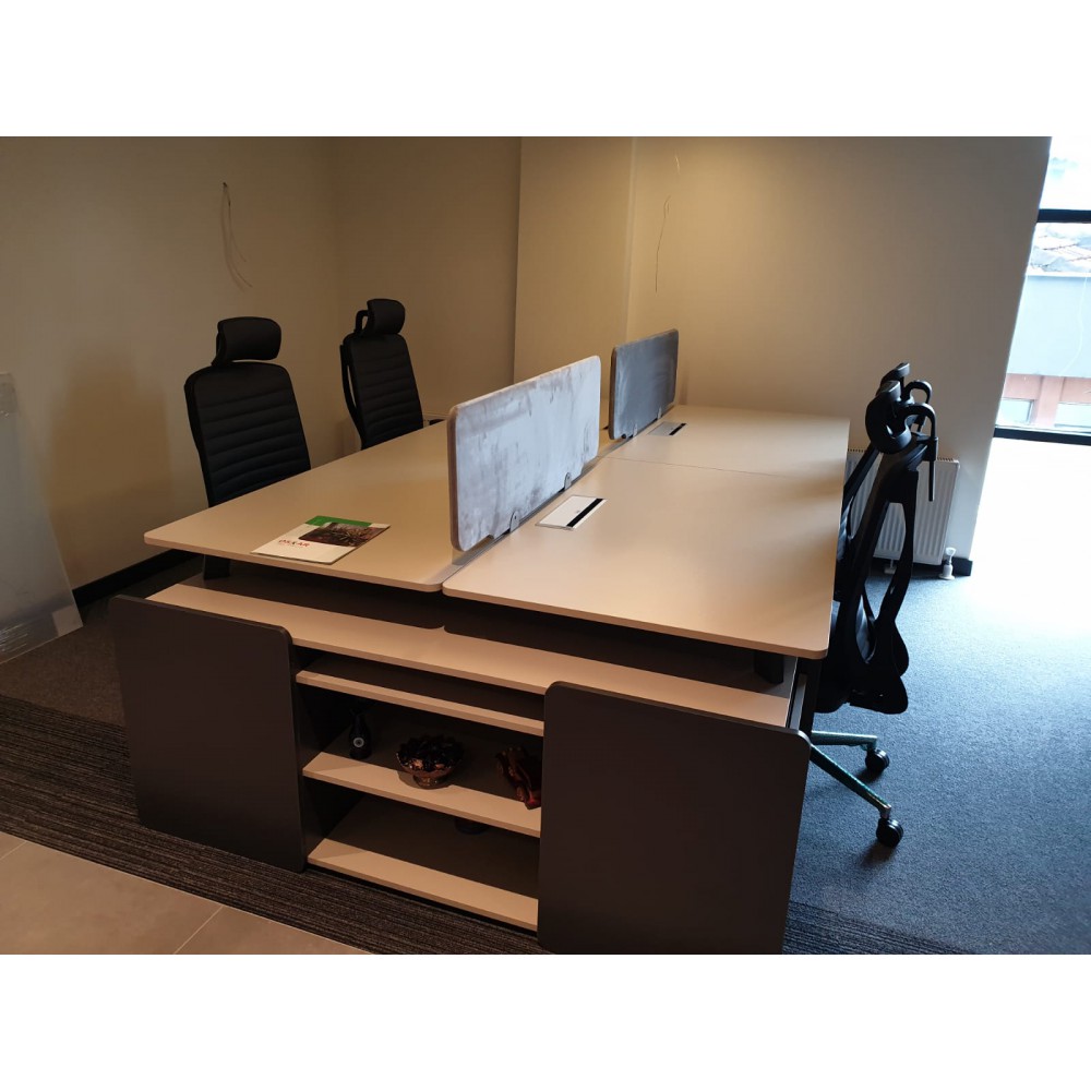 Katar Voor Vier Person Desk Workstation