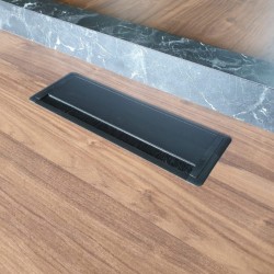 Houten vergadertafel met marmerpatroon