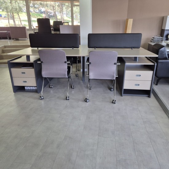 Katar Voor Vier Person Desk Workstation