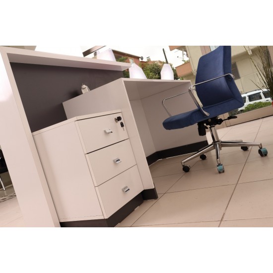 Box Office Receptie Table White Anthracite Istanbul