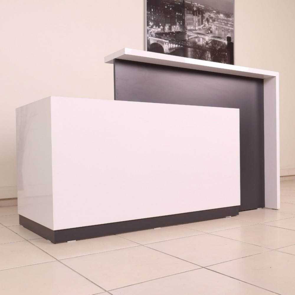 Box Office Receptie Table White Anthracite Istanbul