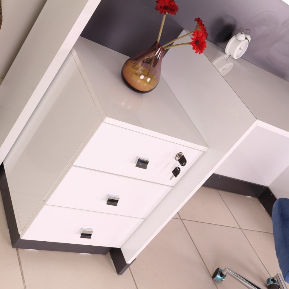 Box Office Receptie Table White Anthracite Istanbul