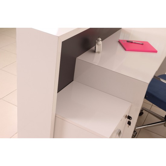 Box Office Receptie Table White Anthracite Istanbul