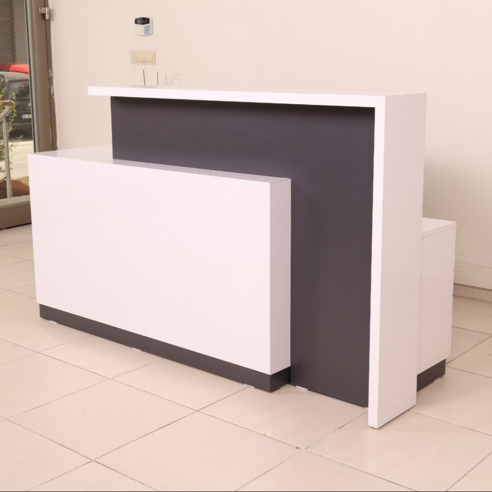 Box Office Receptie Table White Anthracite Istanbul