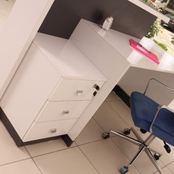 Box Office Receptie Table White Anthracite Istanbul