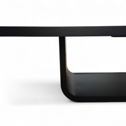 Grote Zwart Gelakte Vergadertafel Voor 20 Personen